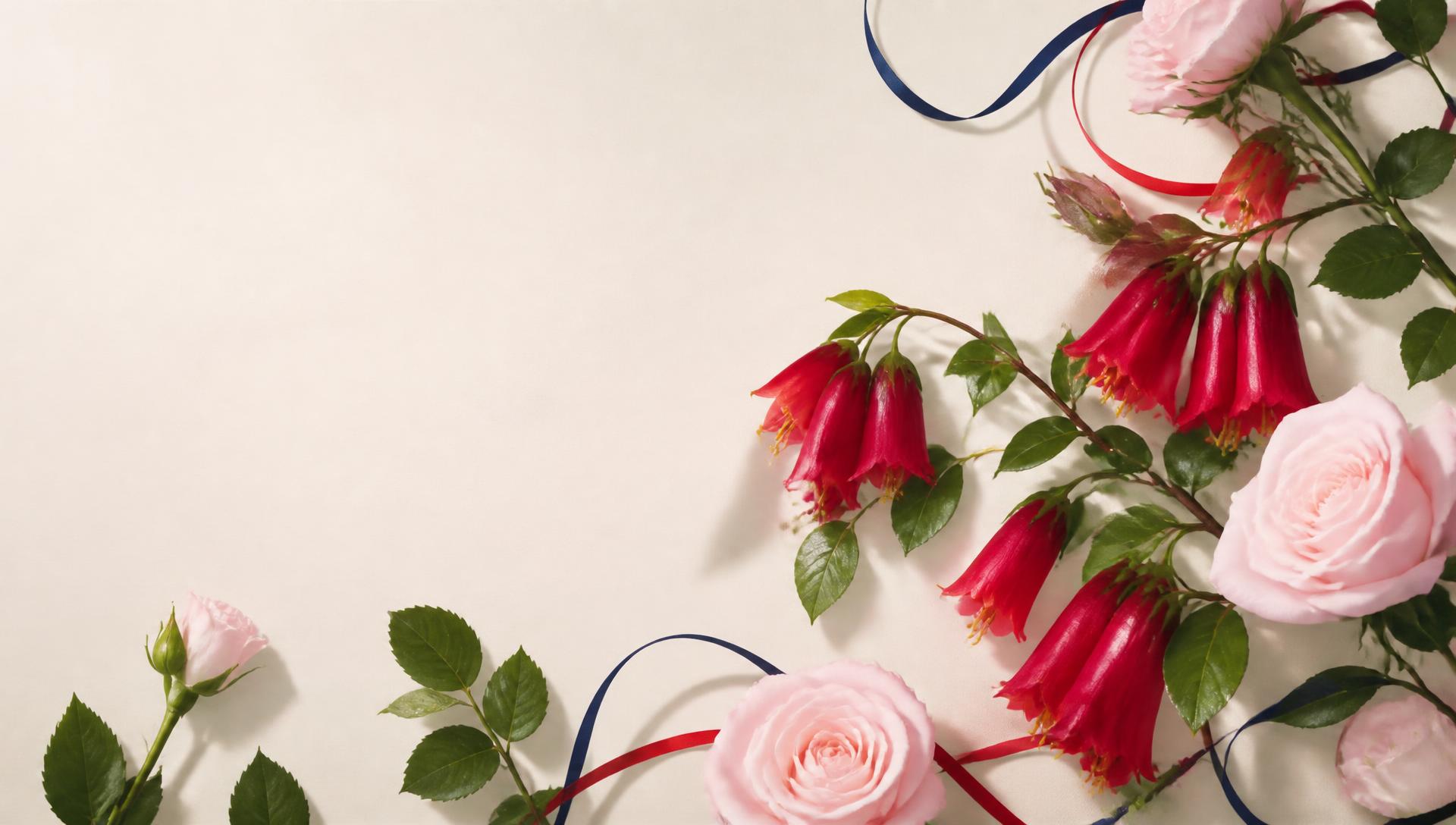 Rosas y flores inspiradas en la primavera chilena